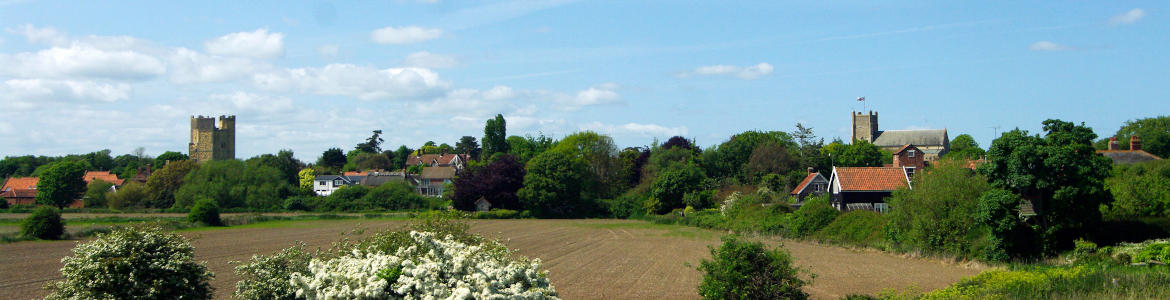 Orford in the distance with church